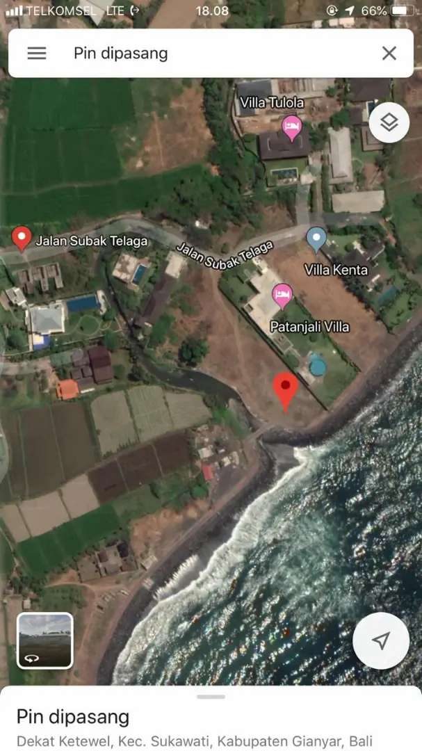 Tanah Los Pantai dijual di Gianyar