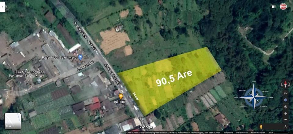 Tanah dijual di Bedugul
