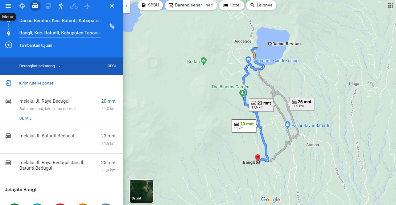 Tanah dijual di Bedugul