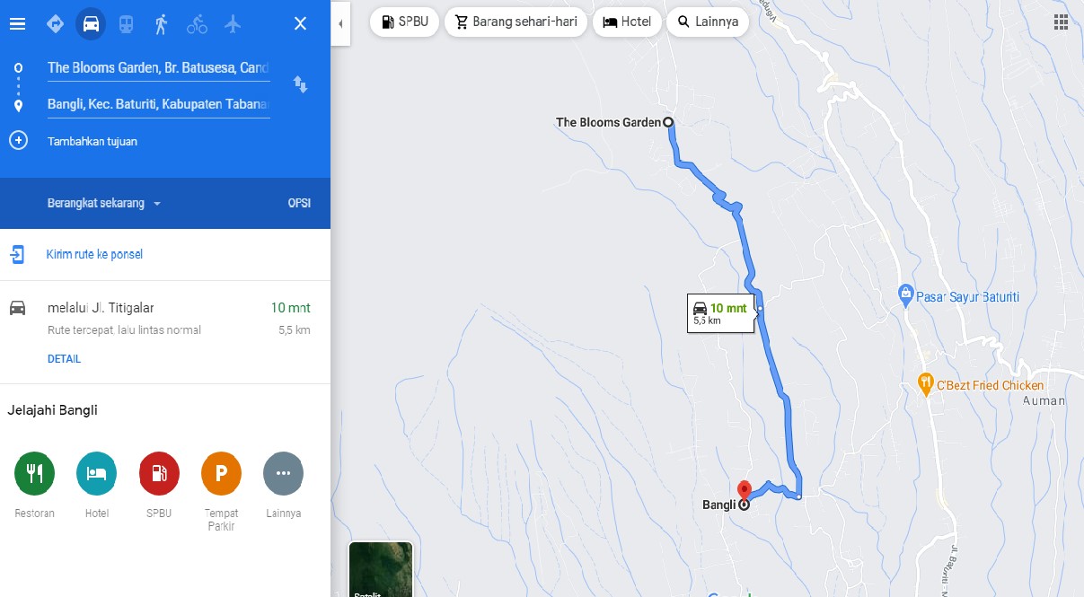 Tanah dijual di Bedugul