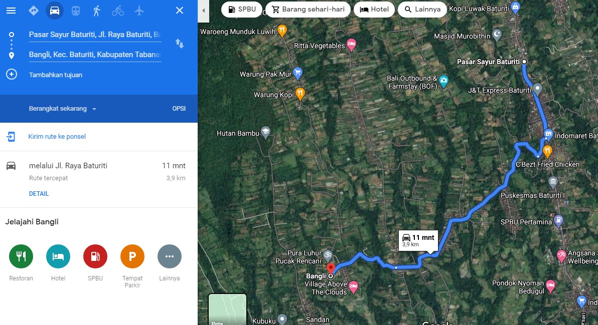 Tanah dijual di Bedugul