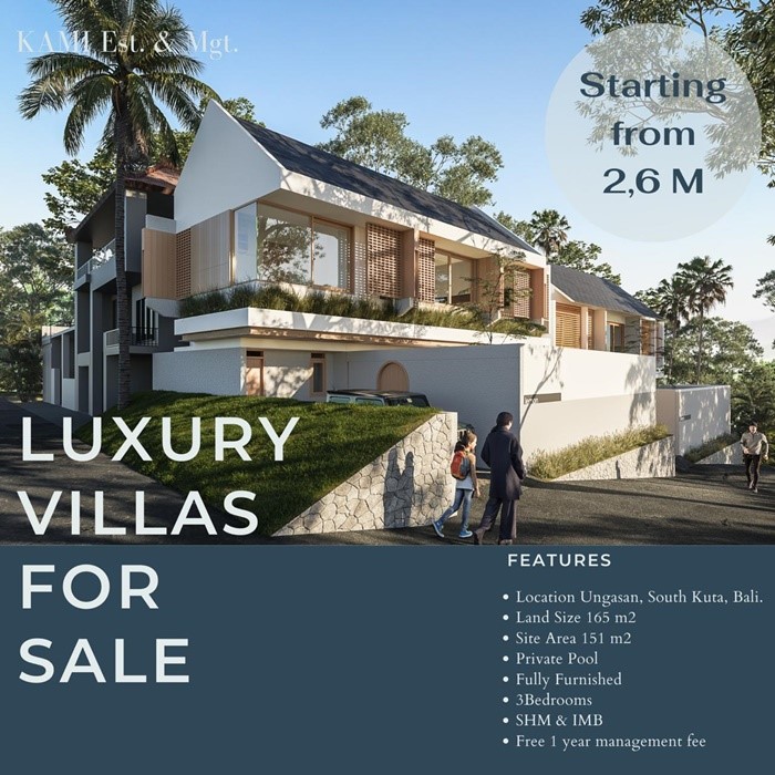 Villa dijual di Ungasan Bali